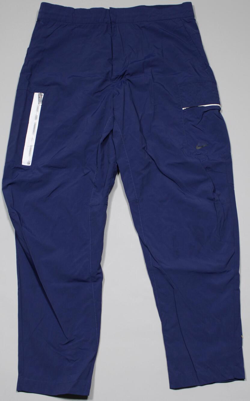 Nike Pants Mens 32 Blue Woven Nylon Track Cargo Athletic Zip Pocket DM6681-410